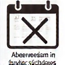 Csökkenő hiányzási arányt jelző ikon, amely egy naptárat és egy áthúzott X-et ábrázol, a betegszabadságok csökkenésére utalva.