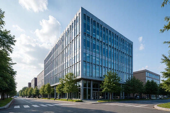 Egy modern irodaház külső képe, amely az üzleti partnerséget és a hosszú távú együttműködést szimbolizálja.